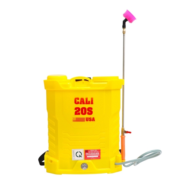 h009-0050-1-1705055725472 Máy phun thuốc trừ sâu, côn trùng điện Cali 20S Vàng Bình ắc qui 12V8Ah