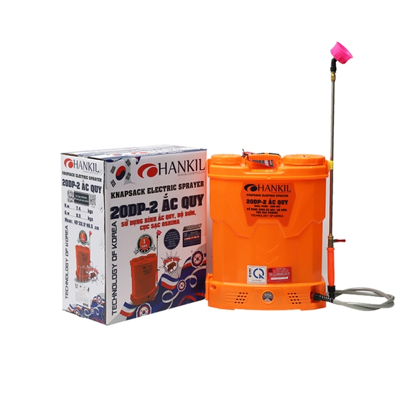 h009-0150-h009-0136-1727938298653 Máy phun thuốc trừ sâu, côn trùng điện HANKIL 20DP- ắc quy Cam Bình ắc quy 12V12Ah