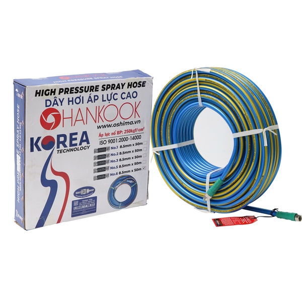 h064-0100-1726570520336 Ống nhựa PVC Hankook No.6 8.5mm x 50m Xanh dương
