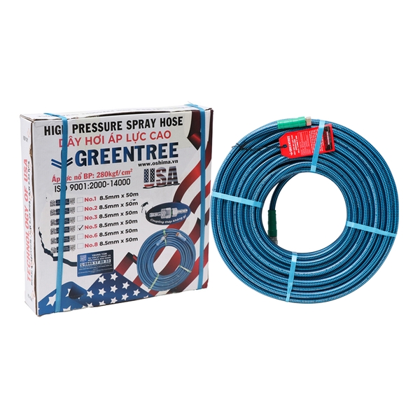 h064-0108-1726571061976 Ống nhựa PVC Greentree No.5 8.5mm x 50m Xanh dương