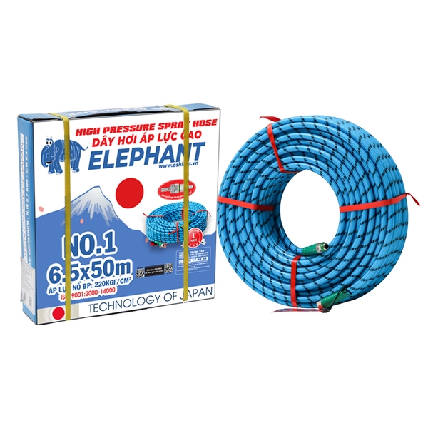 h064-0121-1726475863935 Ống nhựa PVC Elephant No.1 6.5mm x 50m Xanh dương