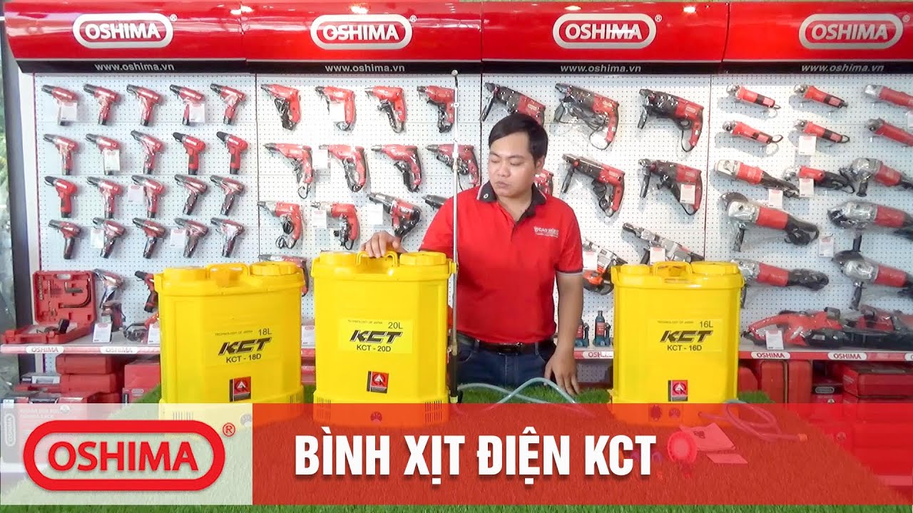 maxresdefault-18 Máy phun thuốc trừ sâu, côn trùng điện KCT KCT-20D-ắc quy Vàng Bình ắc quy 12V8Ah